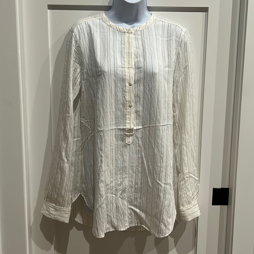 Henley style Long sleeve blouse
